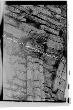 DETAILS OF CAPITALS RE OF SOUTH WALL : DECORATED CARBEL ON SOUTH AISLE WALL